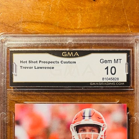 Trevor Lawrence 2018 Hot Shot Prospects RC Rookie GMA Grading GEM MINT 10 !!! - Picture 5 of 5